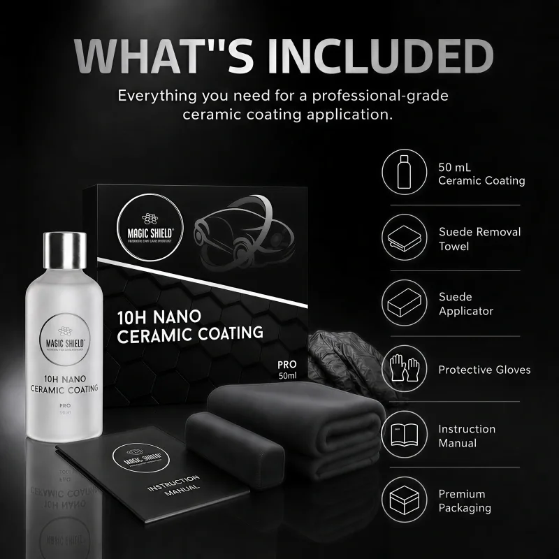 Contents of the Magic Shield Ceramic Coating PRO 10H complete kit