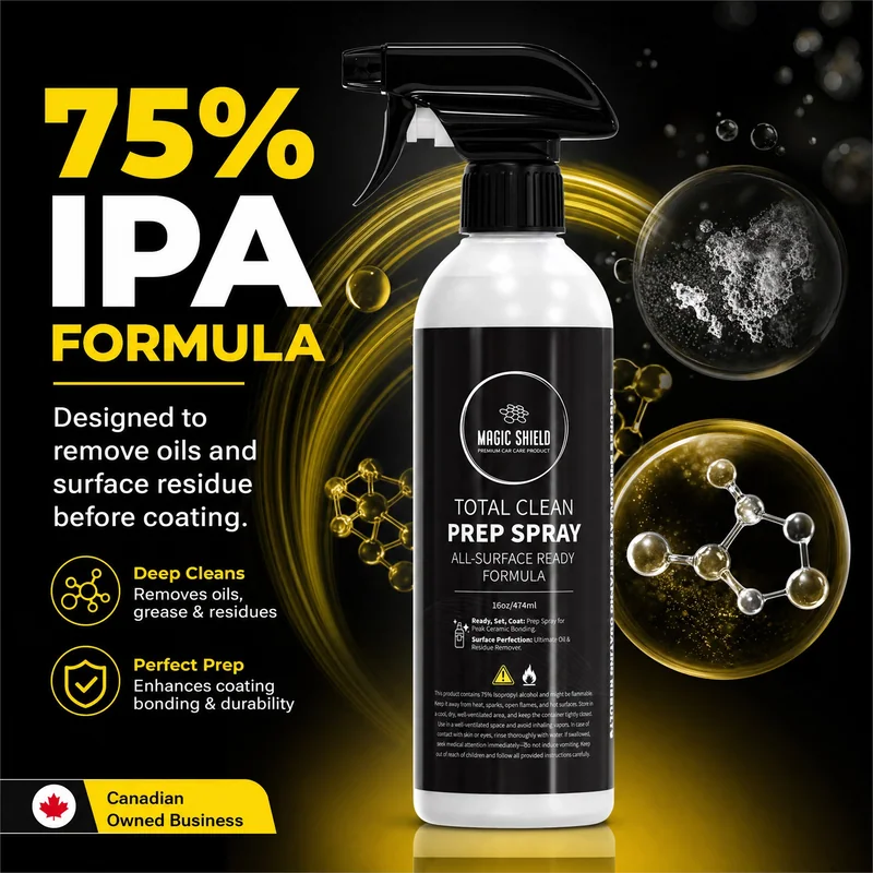 Magic Shield Prep Spray 75% isopropyl alcohol formula