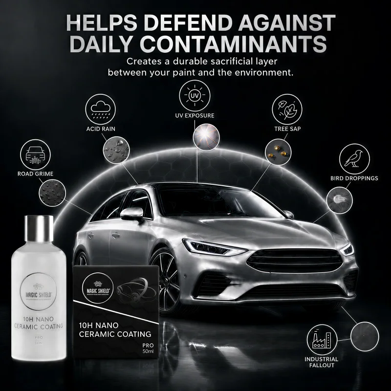 Daily contaminant protection provided by Magic Shield Ceramic Coating PRO 10H