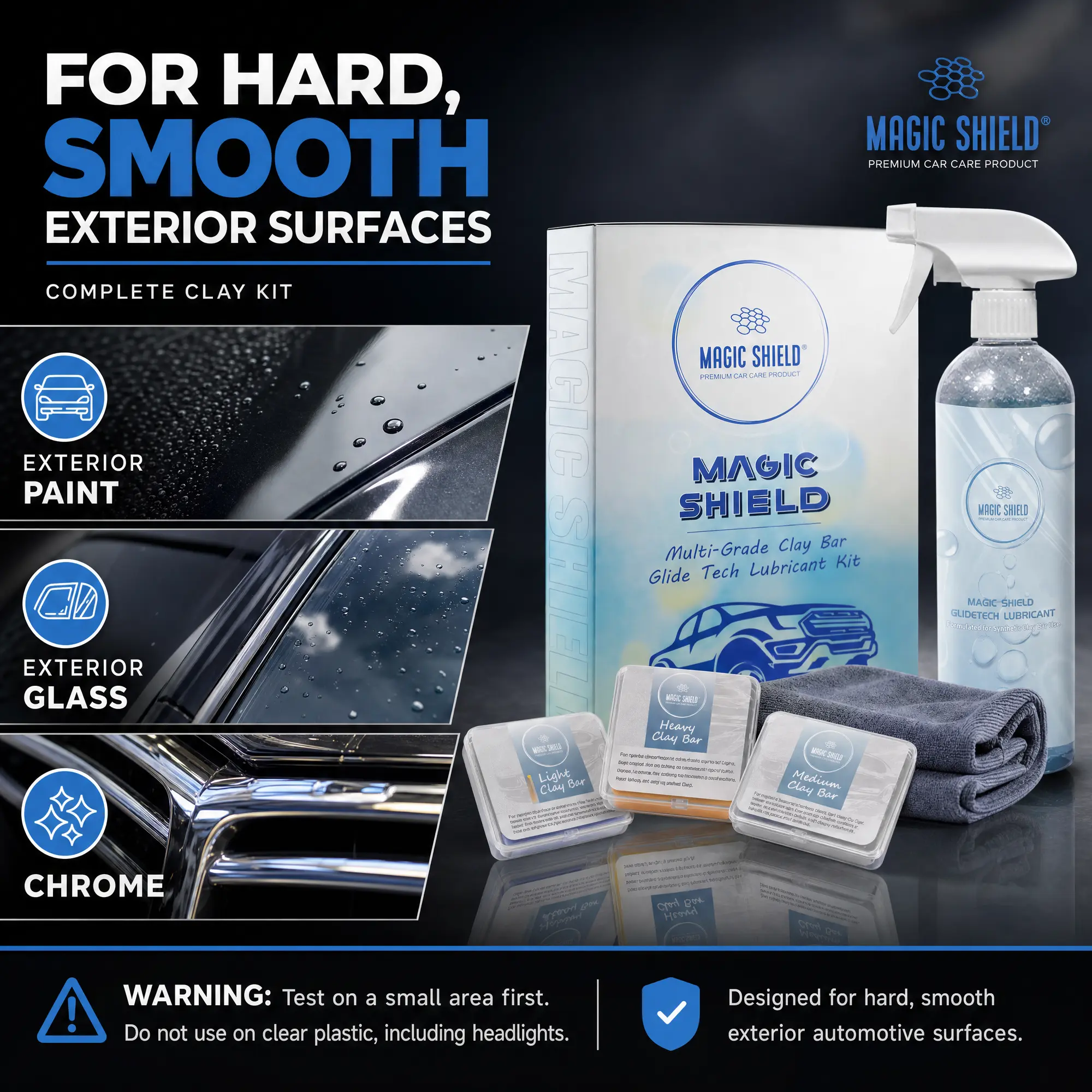 Clay Bar Kit for Removing Paint Contaminants