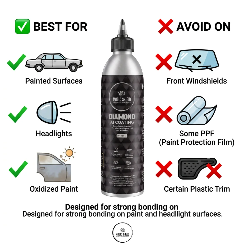 Professional ceramic coating for car detailing