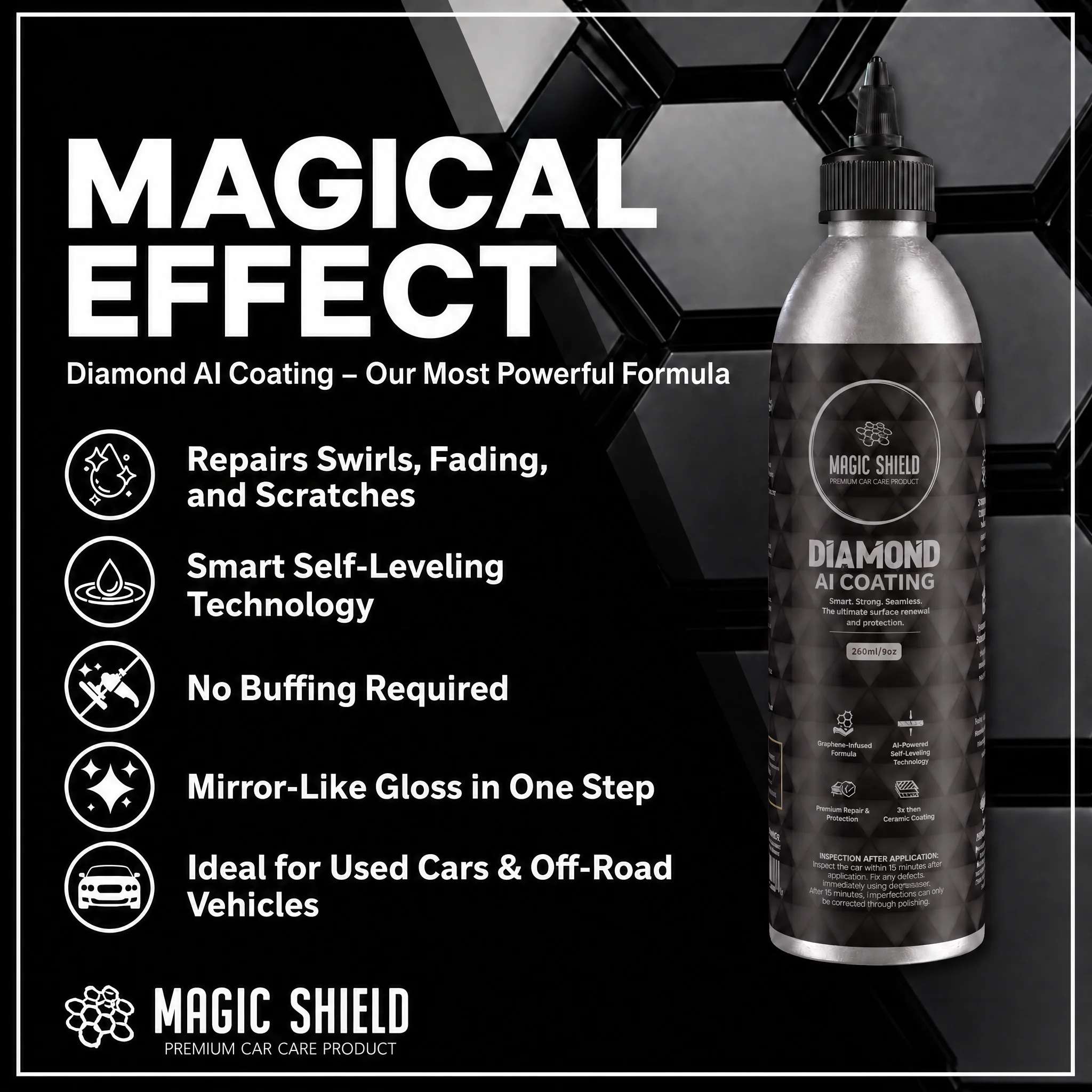 Long-lasting ceramic coating by Magic Auto Care