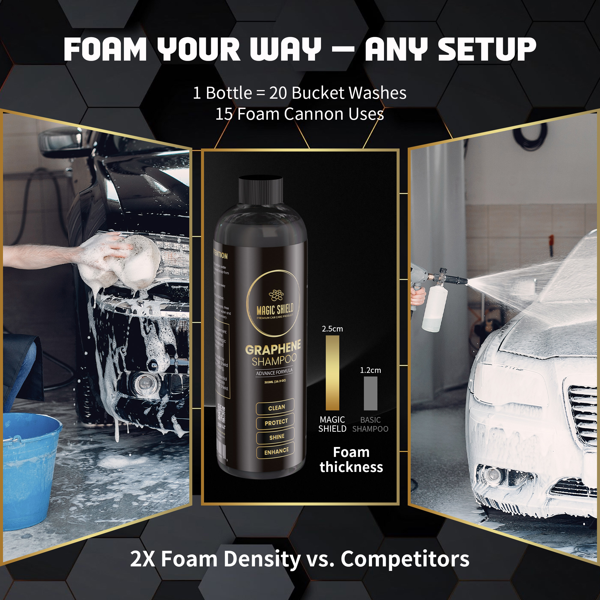 hydrophobic car shampoo graphene ceramic paint protection