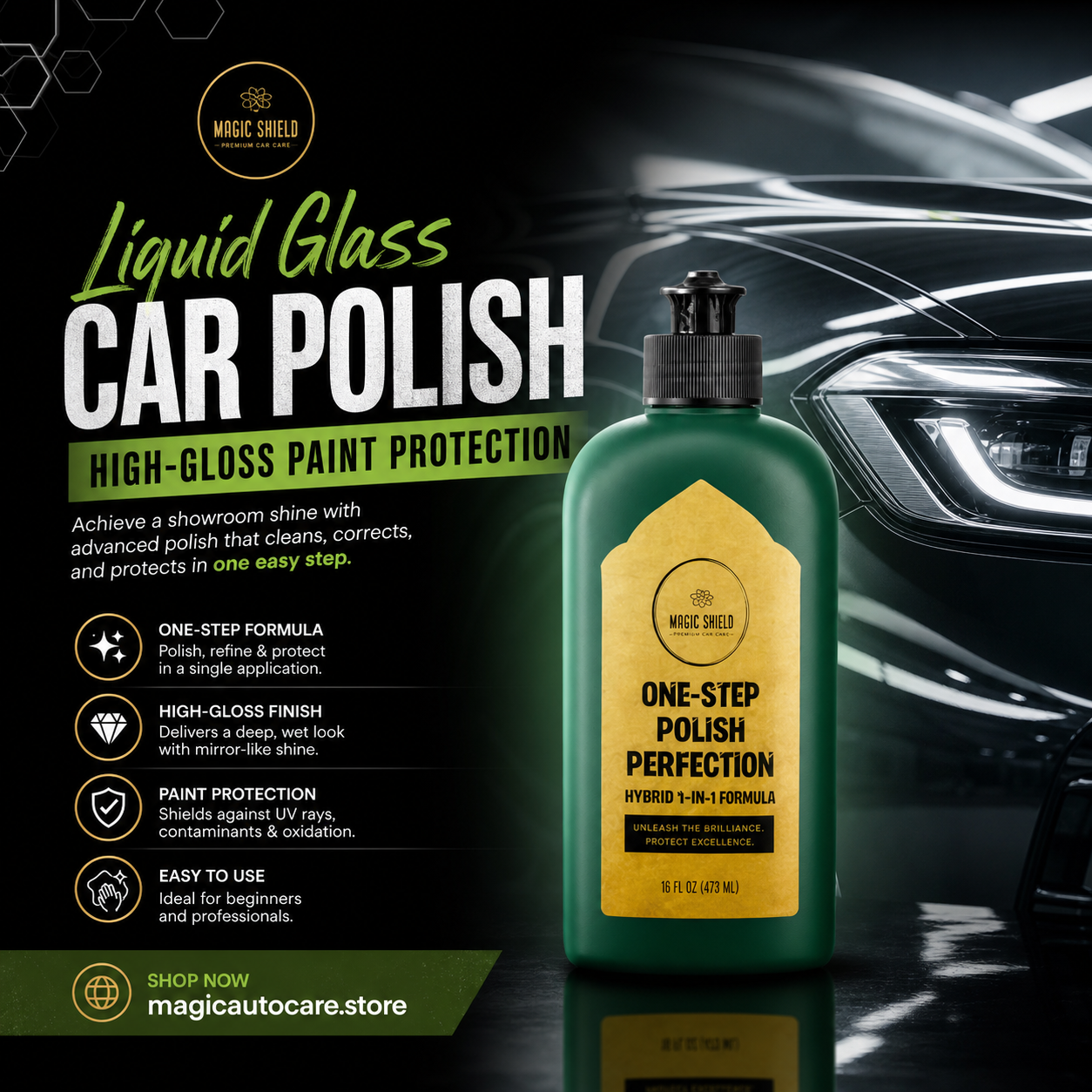Liquid Glass Car Polish | High-Gloss Paint Protection